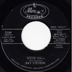 Ray Stevens Speed Ball USED VINYL 7INCH 45 RPM STYRENE