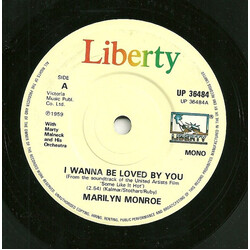 Marilyn Monroe I Wanna Be Loved By You USED VINYL 7INCH SINGLE REISSUE