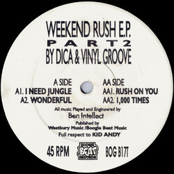 Dica / Vinyl Groove Weekend Rush E.P. Part 2 USED VINYL 12INCH 45 RPM EP