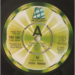 Stevie Wonder As USED VINYL 7INCH 45 RPM SINGLE PROMO