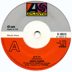 Eddie Harris Is It In / Funkaroma USED VINYL 7INCH 45 RPM SINGLE