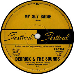 Derrick & The Sounds My Sly Sadie USED VINYL 7INCH 45 RPM SINGLE