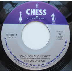 Lee Andrews & The Hearts Long, Lonely Nights / Teardrops Vinyl 7" USED