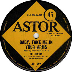 Jefferson (3) Baby Take Me In Your Arms USED VINYL 7INCH 45 RPM SINGLE