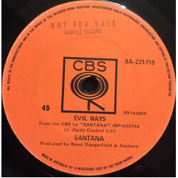 Santana Evil Ways / Waiting USED VINYL 7INCH SINGLE 45 RPM