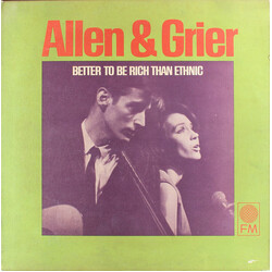Allen & Grier Better To Be Rich Than Ethnic Vinyl LP USED