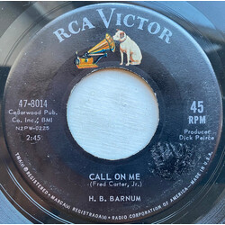 H.B. Barnum Call On Me / Oh! My Achin' Back USED VINYL 7INCH SINGLE