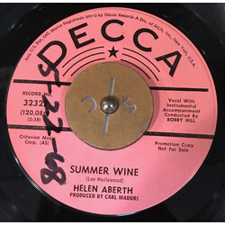 Helen Aberth Summer Wine / Raining In My Heart USED VINYL 7INCH 45 RPM PROMO