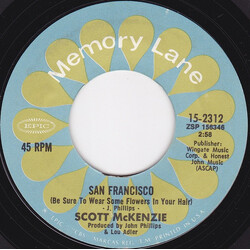 Scott McKenzie San Francisco (Be Sure To Wear Some Flowers In Your Hair) / Like An Old Time Movie Vinyl 7" USED