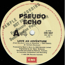 Pseudo Echo Love An Adventure USED VINYL 7INCH 45 RPM SINGLE PROMO