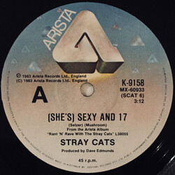 Stray Cats (She's) Sexy And 17 USED VINYL 7INCH 45 RPM SINGLE