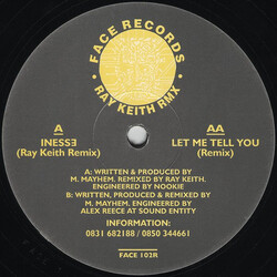 DJ Mayhem InessX / Let Me Tell You (Remixes) USED VINYL 12INCH 45 RPM