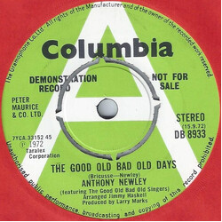 Anthony Newley The Good Old Bad Old Days USED VINYL 7INCH 45 RPM SINGLE PROMO STEREO MONO