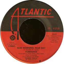 Foreigner Blue Morning, Blue Day USED VINYL 7INCH SINGLE 45 RPM