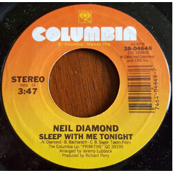 Neil Diamond Sleep With Me Tonight / One By One USED VINYL 7INCH 45 RPM SINGLE STEREO