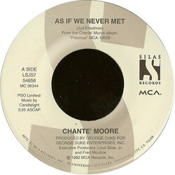 Chanté Moore As If We Never Met USED VINYL 7INCH 45 RPM SINGLE