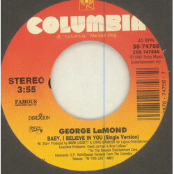 George LaMond Baby, I Believe In You Vinyl USED