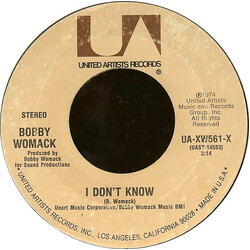 Bobby Womack I Don't Know / Yes Jesus Loves Me USED VINYL 7INCH 45 RPM SINGLE