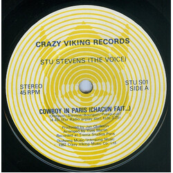 Stu Stevens Cowboy In Paris (Chacun Fait...) / Crazy Lovin' USED VINYL 7INCH 45 RPM