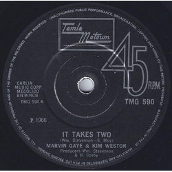 Marvin Gaye / Kim Weston It Takes Two Vinyl 7" USED