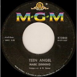 Mark Dinning Teen Angel / Bye Now Baby USED VINYL 7INCH SINGLE 45 RPM