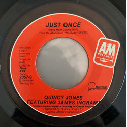 Quincy Jones / James Ingram Just Once / The Dude USED VINYL 7INCH 45 RPM SINGLE