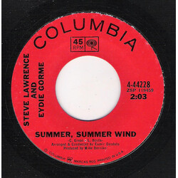 Steve & Eydie Summer, Summer Wind / Be Still USED VINYL 7INCH 45 RPM