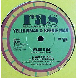 Yellowman / Beenie Man Weed Dem Out / Warn Dem USED VINYL 12INCH 45 RPM