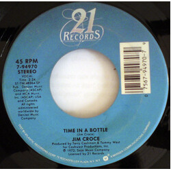 Jim Croce Time In A Bottle / It Doesn't Have To Be That Way VINYL 7" USED