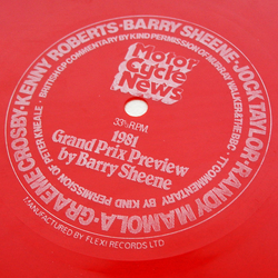 Barry Sheene 1981 Grand Prix Preview Flexi-disc USED