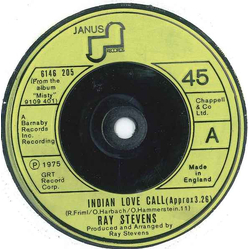 Ray Stevens Indian Love Call Vinyl 7" USED