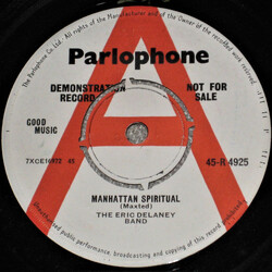 Eric Delaney Band Manhattan Spiritual USED VINYL 7INCH 45 RPM SINGLE PROMO