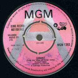 Johnny Tillotson Cabaret USED VINYL 7INCH 45 RPM PROMO