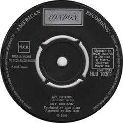 Roy Orbison My Friend USED VINYL 7INCH 45 RPM