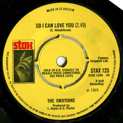 The Emotions So I Can Love You USED VINYL 7INCH 45 RPM SINGLE