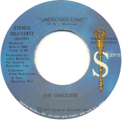 The Chequers Undecided Love Vinyl 7" USED