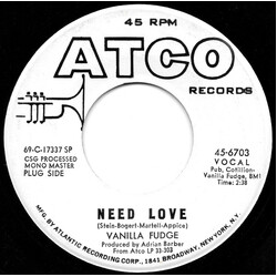 Vanilla Fudge Need Love Vinyl 7" USED