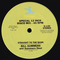 Bill Summers & Summers Heat Straight To The Bank Vinyl 12" USED