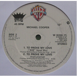 Michael Cooper To Prove My Love USED VINYL 12INCH 45 RPM SINGLE