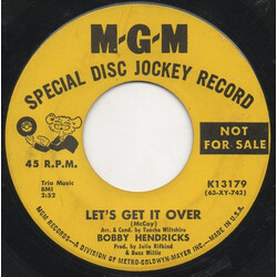 Bobby Hendricks Let's Get It Over / Love In My Heart USED VINYL 7INCH 45 RPM SINGLE PROMO