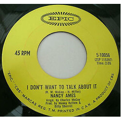 Nancy Ames I Don't Want To Talk About It USED VINYL 7INCH 45 RPM SINGLE