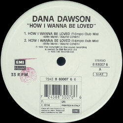 Dana Dawson How I Wanna Be Loved Vinyl 12" USED