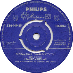 Frankie Vaughan The World We Love In / The Day That It Happens To You USED VINYL 7INCH 45 RPM SINGLE