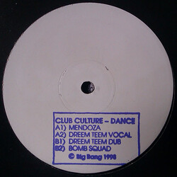 Club Culture Dance USED VINYL 12INCH PROMO WHITE LABEL 33 S RPM