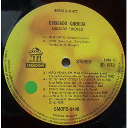 Agnaldo Timóteo Obrigado Querida Vinyl LP USED