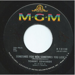 Tommy Edwards Sometimes You Win Sometimes You Lose/May I USED VINYL 7INCH 45 RPM