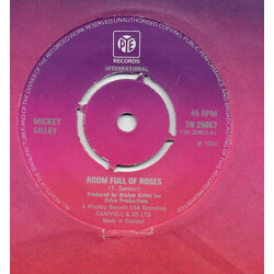Mickey Gilley Room Full Of Roses USED VINYL 7INCH 45 RPM SINGLE