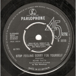 Adam Faith Stop Feeling Sorry For Yourself USED VINYL 7INCH SINGLE 45 RPM