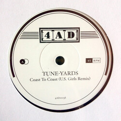 Tune-Yards / U.S. Girls Coast To Coast (U.S. Girls Remix) / Velvet For Sale (Tune-Yards Remix) Vinyl 7" USED