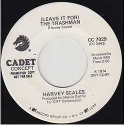 Harvey Scales (Leave It For) The Trashman / Electric Robot USED VINYL 7INCH 45 RPM PROMO